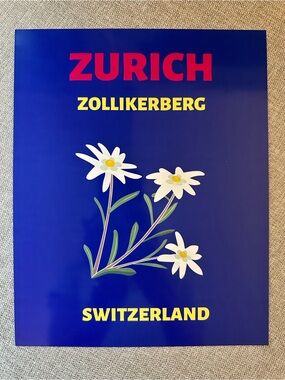Zurich Switzerland Edelweiss Travel Poster